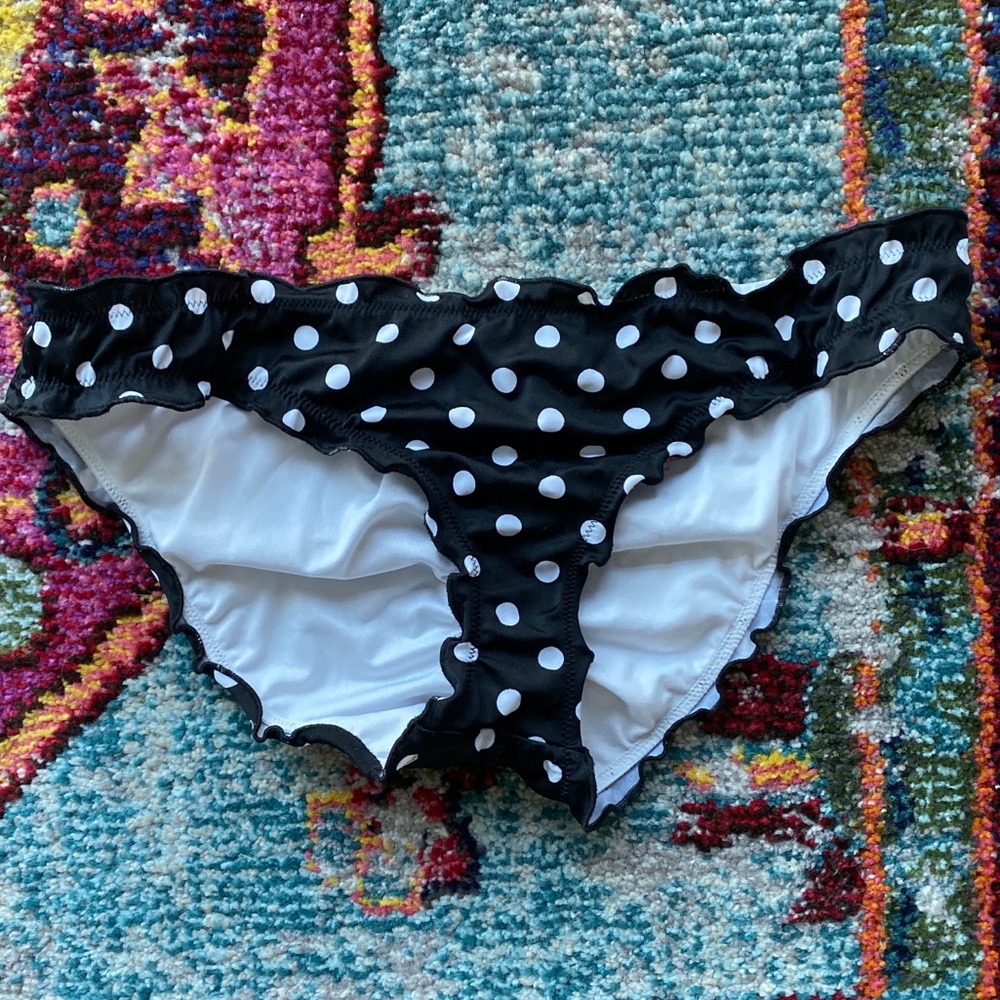 Victoria’s Secret Ruffled Polka Dot Bikini Bottom